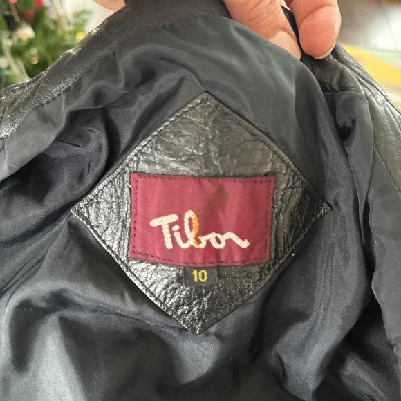 Vintage Black Leather Cropped biker jacket size 10 - Picture 9 of 11